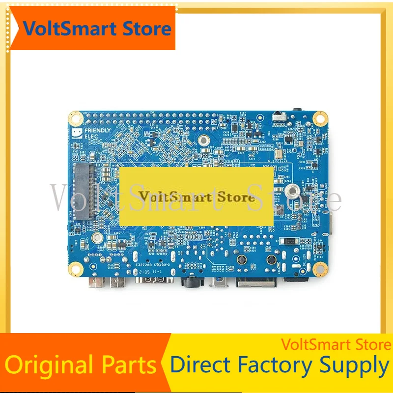 VoltSNanoPC-T4 RK3399 Single-Board Computer - Dual-Band WiFi, Dual Camera, 4GB RAM For 4K Media & Android 10 Applications