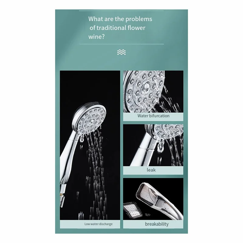 ABGR-12Cm لوحة دش رئيس ضغط Fivespeed قابل للتعديل دش الحمام المطر دش رئيس الحمام دش اكسسوارات عدة