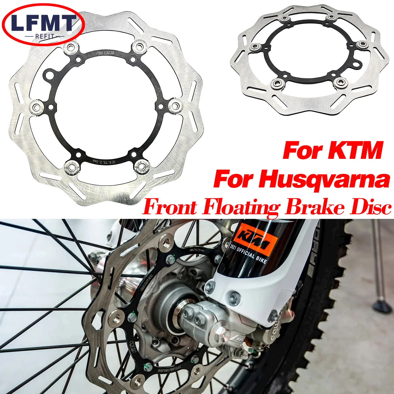 

260mm Front Brake Disc Wave Floating For KTM 125 200 250 350 400 450 500 XC XCF XCW SX SXF EXC EXCF TPi Six Days 1994-2023