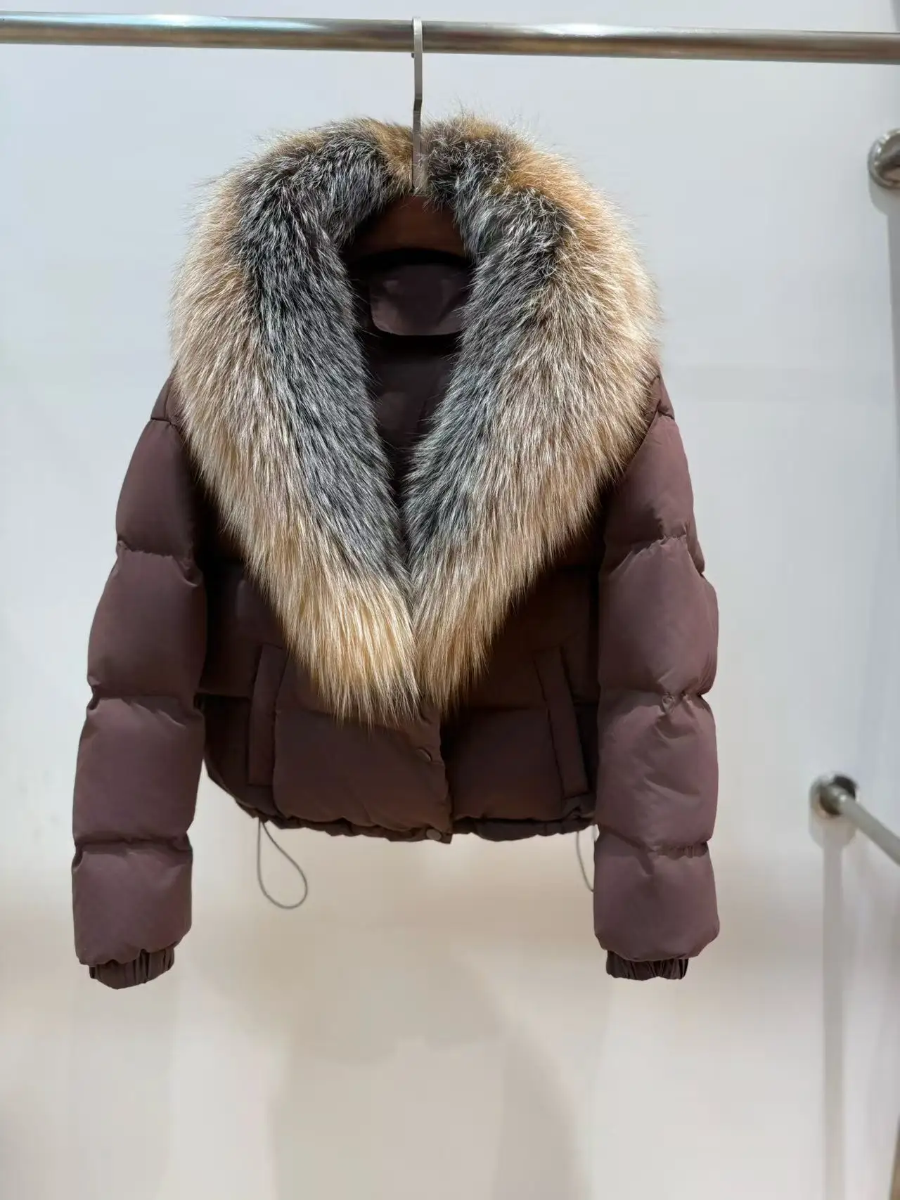  Fur Collar down Jaet Women's ort Faion plus Size l  Fur Winter New Arrival Commute Sle Korean Version