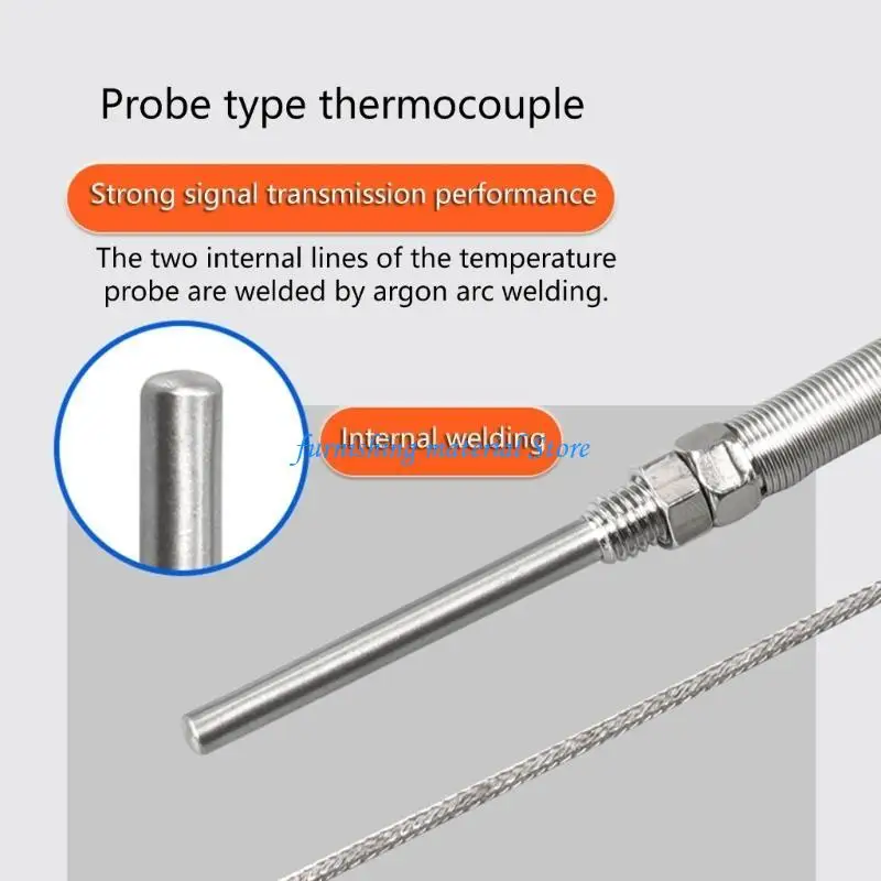 

Y5GD Thermocouple Probe 8x1.25mm For Accurate Temperature Measurement 1m