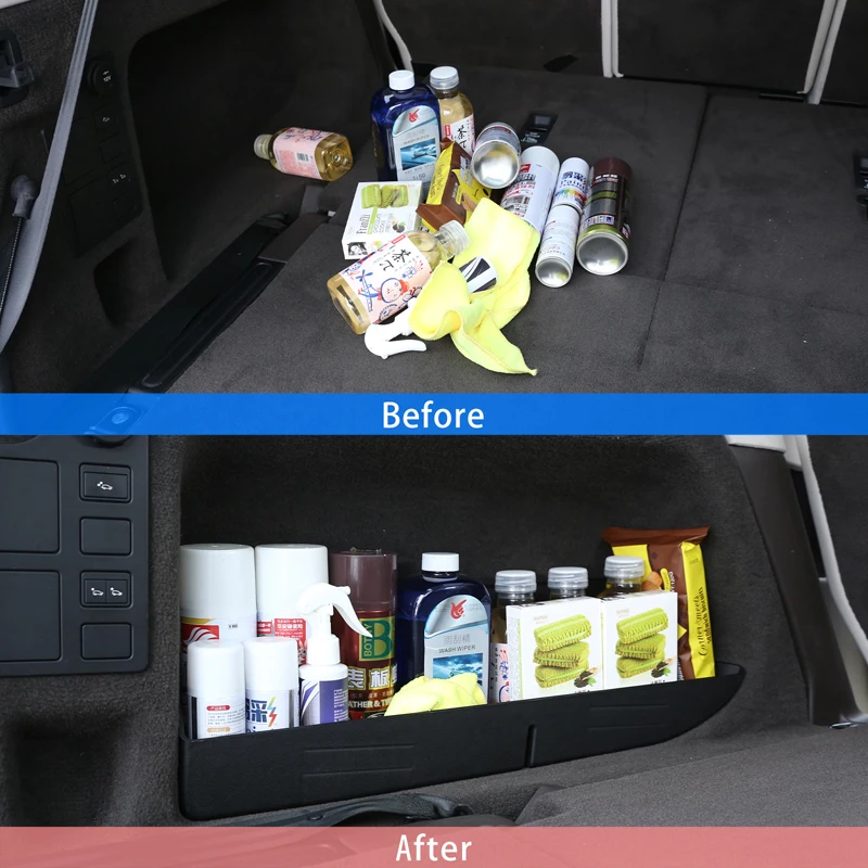 

Для Land Rover Discovery 5 L462 LR5 2017-2025 ABS черный багажник автомобиля многофункциональный ящик для хранения лоток автоаксессуары