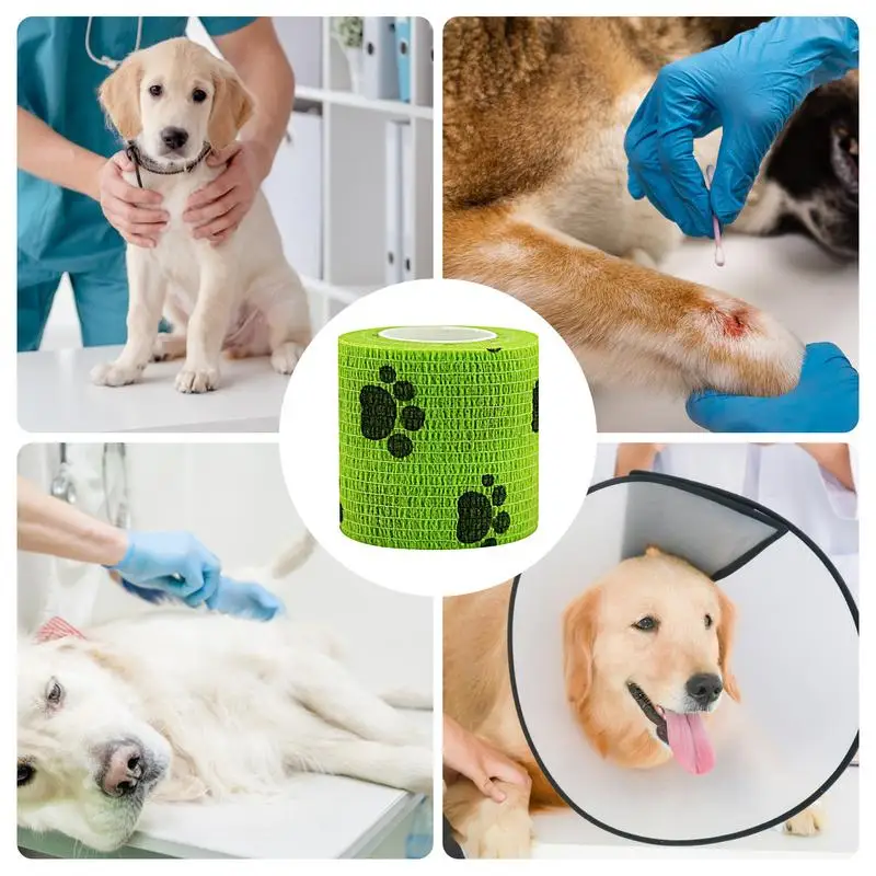 Vet Bandage Wrap Breathable Dog Bandage Shoes Vet Pet Wraps Dog Cohesive Bandage Multifunctional Pet Wound Care Bandage