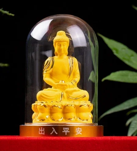 Eight Patron Saints Velvet Gold Buddha Statue High Grade Car Ornaments Creative Auto Interior Decorations