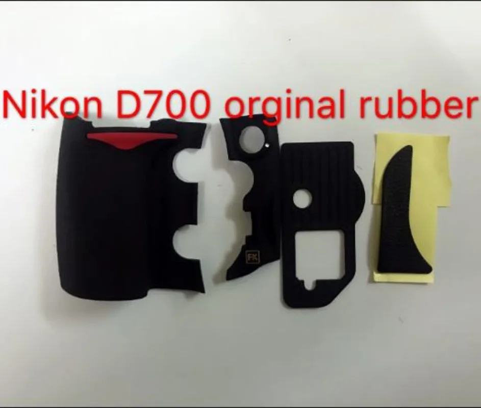Nowy czteroczęściowy zestaw do ściskacz Nikon D700 + lewa strona + skóra dolna + kciuk gumowy akcesoria zamienne aparatu