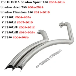 Motorcycle GP Exhaust Escape Muffler Pipe For HONDA Shadow Spirit 750 Shadow Aero 750 Shadow Phantom 750 VT750 C C2 C2F C2B