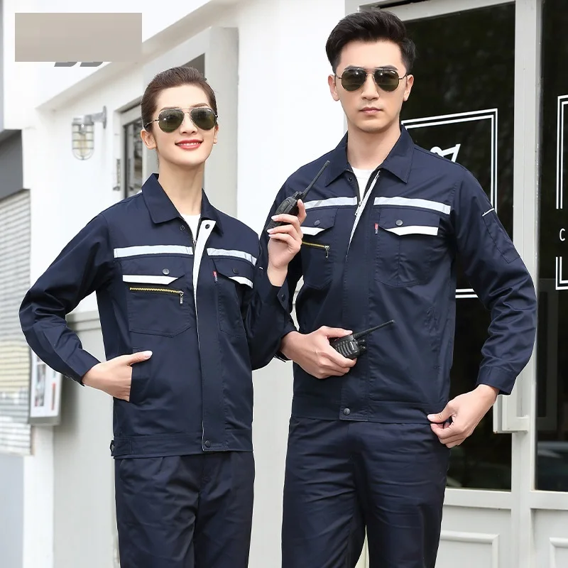 

Hi Vis Summer Work Clothing Set Plain Color Safety Worker Uniform Auto Repairman Mechanics Working Coverall Work Wear Breathable