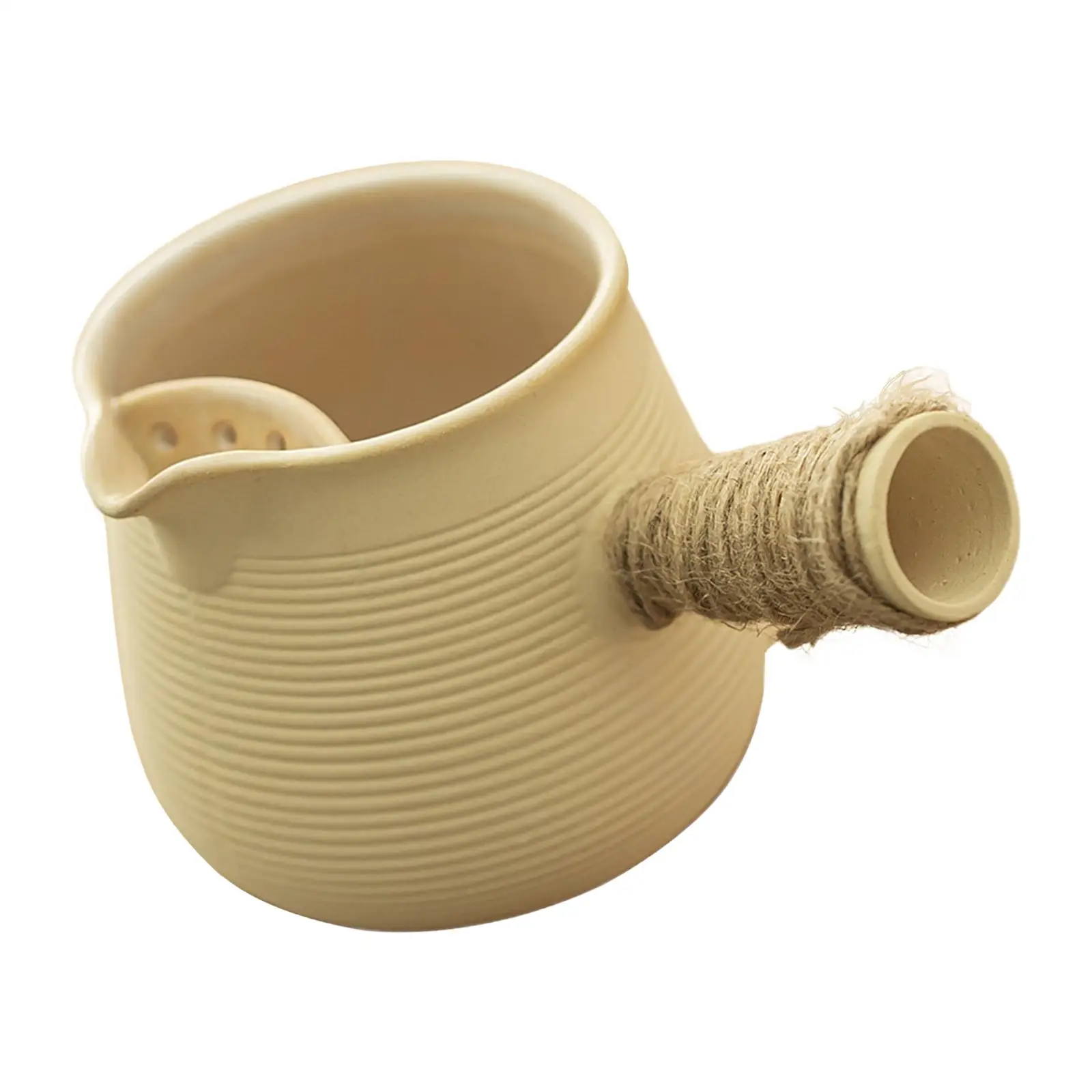 Large Capacity Ceramic Teapot with Tea Strainer Wear Resistant Uniform Heating Kettle for Coffee Tea House Restaurant