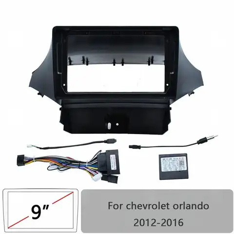 Chevrolet orlando 2012-2016 용 자동차 라디오 Fascias 프레임 9 인치 스테레오 패널 배선 하네스 전원 케이블 어댑터 Canbus Deocrder