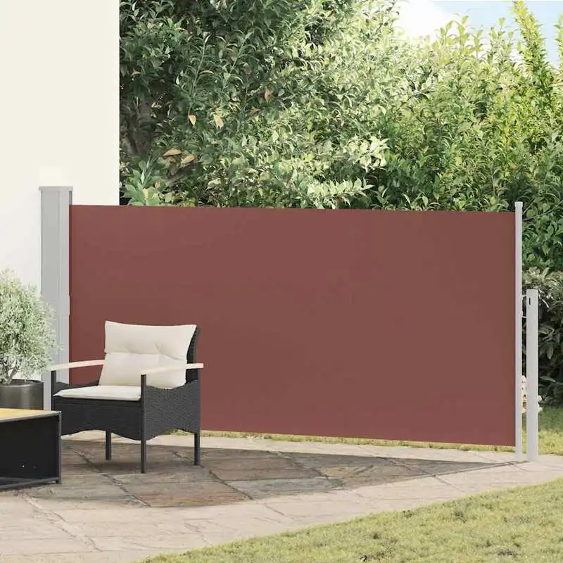 Einziehbare Seitenmarkise, 140 x 300 cm, braun. Universelle Markise für den Außenbereich.