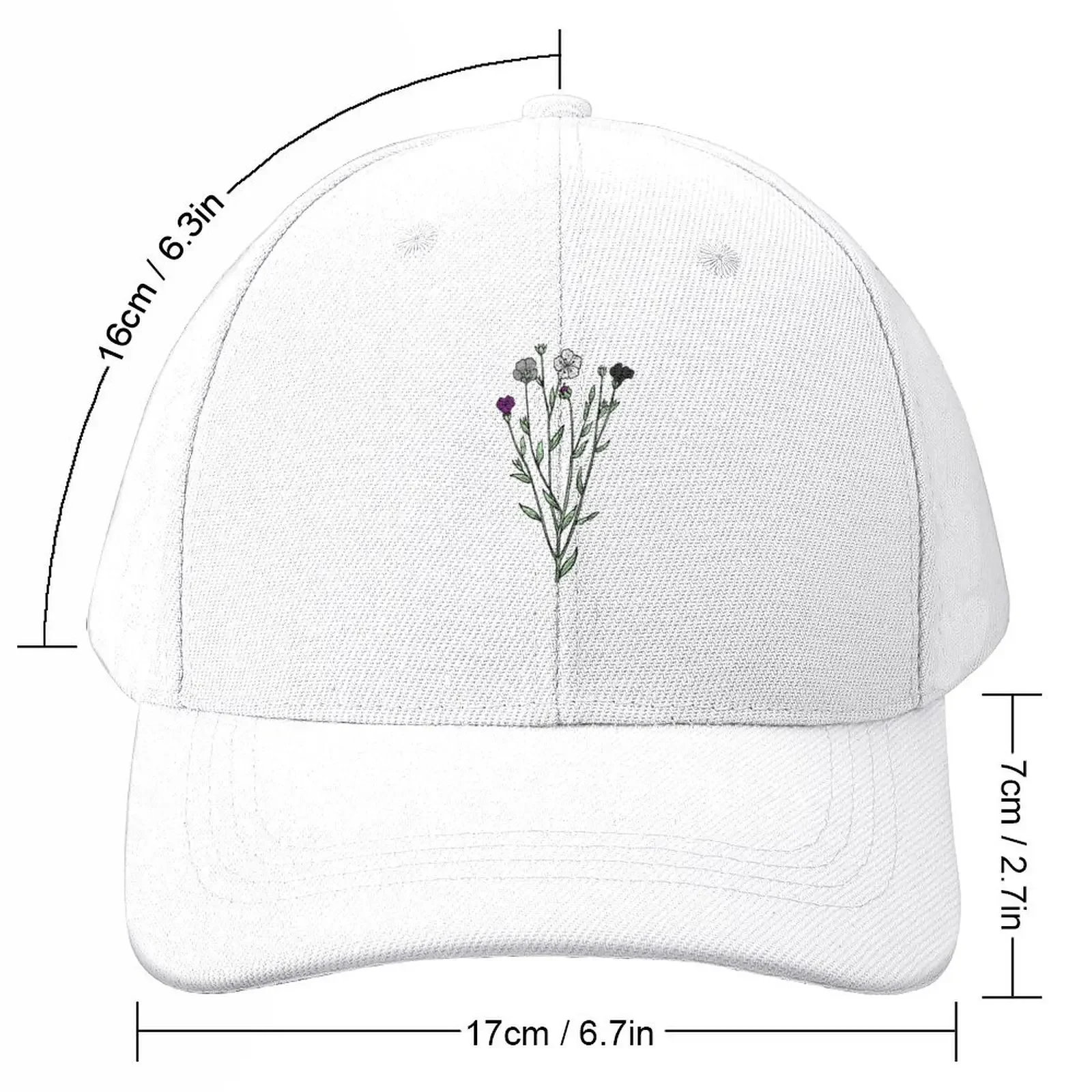 Subtle Asexual Pride Flax Sprig Baseball Cap foam party Hat birthday New In The Hat For Man Women's