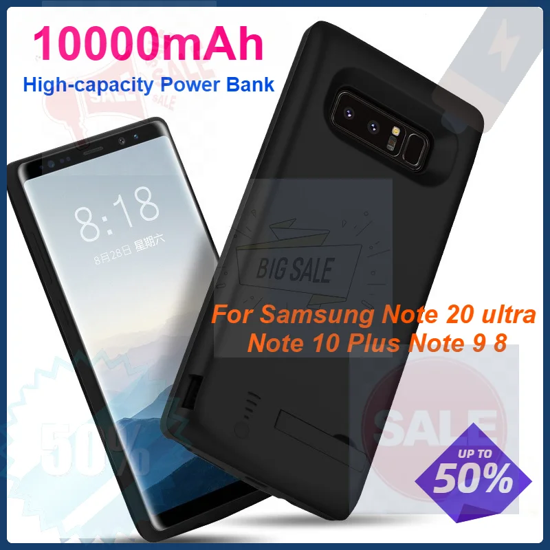

10000mAh Power Bank Case for Samsung Galaxy Note 20 Ultra Note 10 Plus Note 9 8 Phone External Battery Chargers Cover