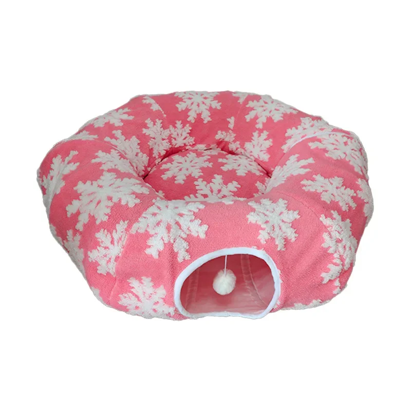 Warm cat nest pet cat drill S-shaped design semi-closed tunnel