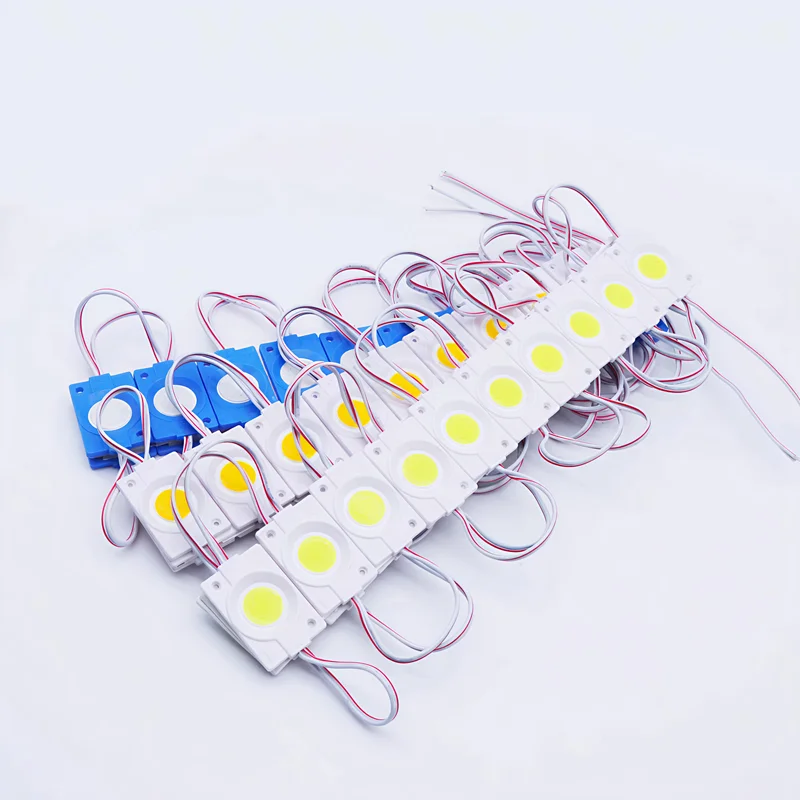 20pcs DC 12V 2W  1LED Injection light IP65 Waterproof Led Module COB Light Advertising Light shop banner light