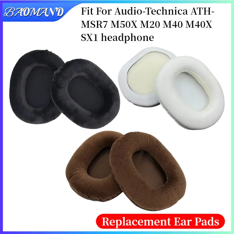 

Replacement Ear Pads Cushions for Audio-Technica ATH-MSR7 M50X M20 M40 M40X SX1 Headphone Soft Memory Foam Pads Earpads