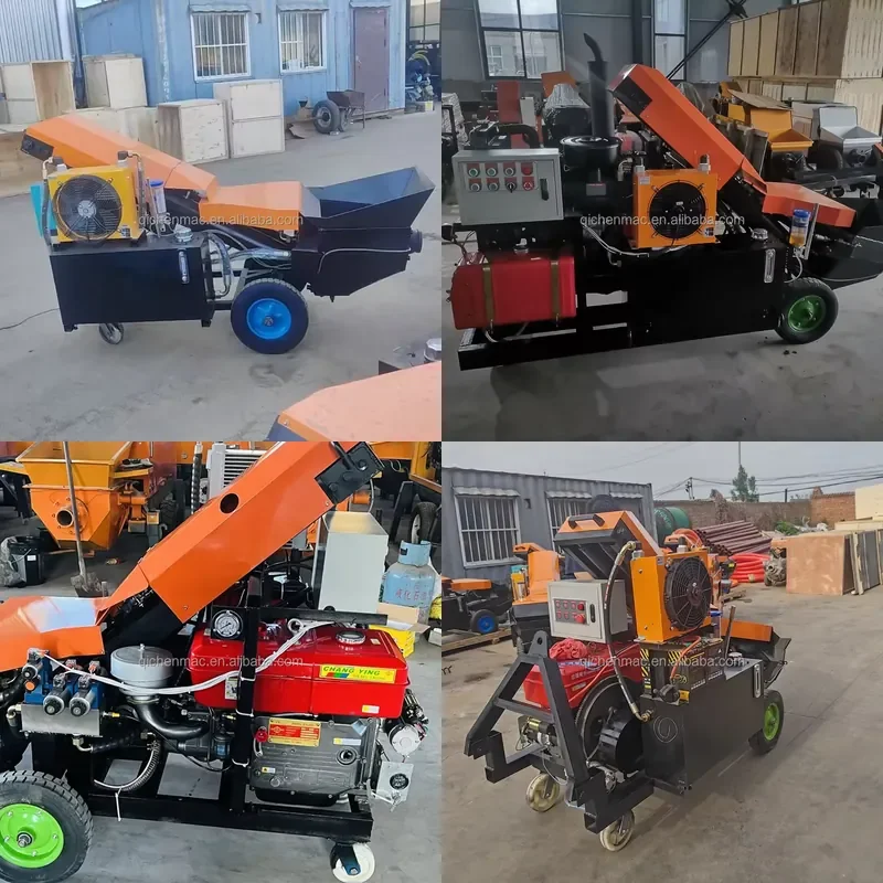 Industrial Machinery Model Automatic Construction Micro Mini Concrete Pump 20m Vertical Conveying Distance Inclined