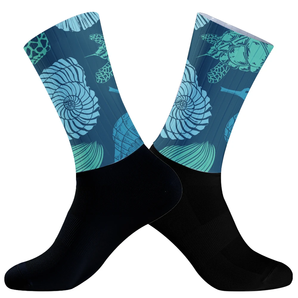 Chaussettes de cyclisme imprimées, mode de rue, sport, planche à roulettes, hip hop, océan, nouveau