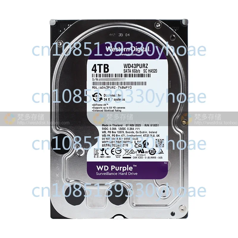 Wd40ejrx/Wd43purz Western Digital 3.5-Inch 4TB Desktop 4T Monitoring Purple Plate Hard Disk