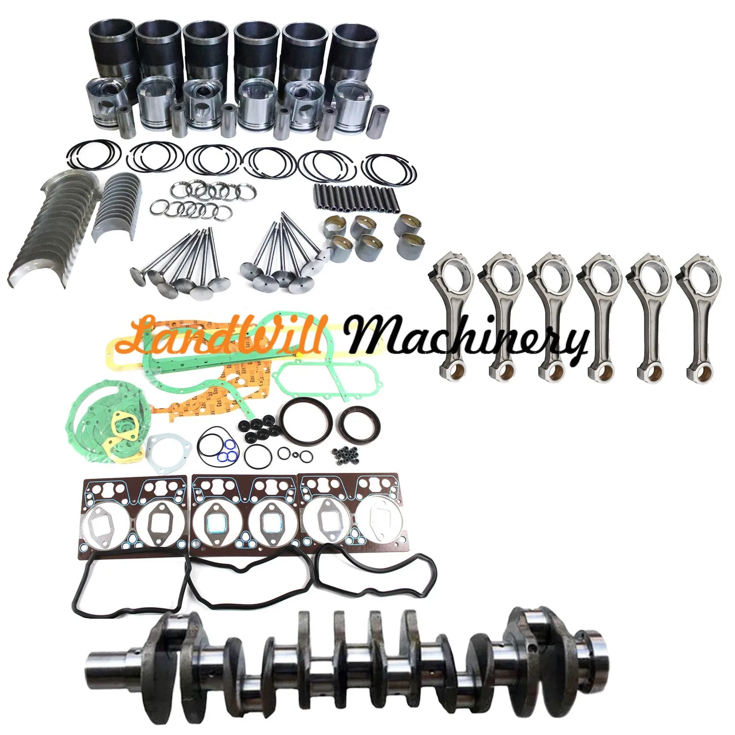 Overhaul Rebuild Kit Connecting Rod + Crankshaft Fits Doosan Daewoo D1146 Engine