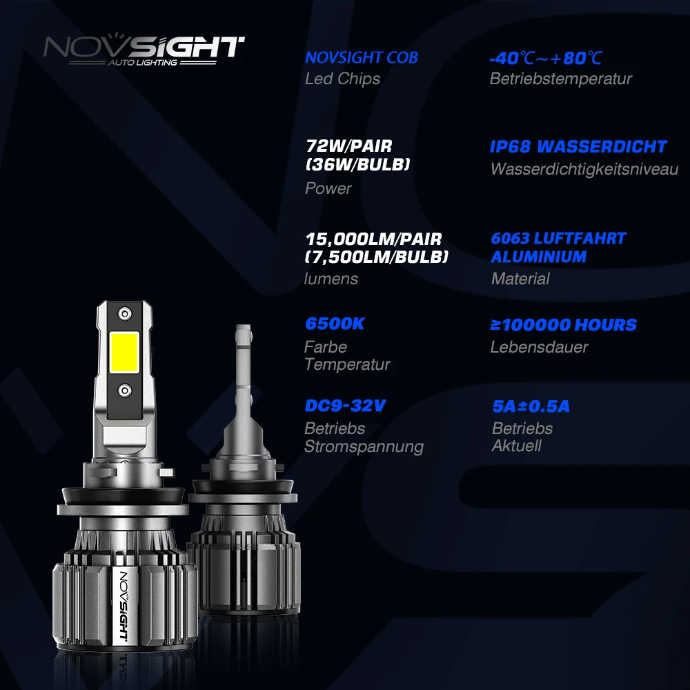 2X الموافقة H11 H8 H9 H11 لمبة 15000LM لا الهالوجين المنطقة العمياء #2
