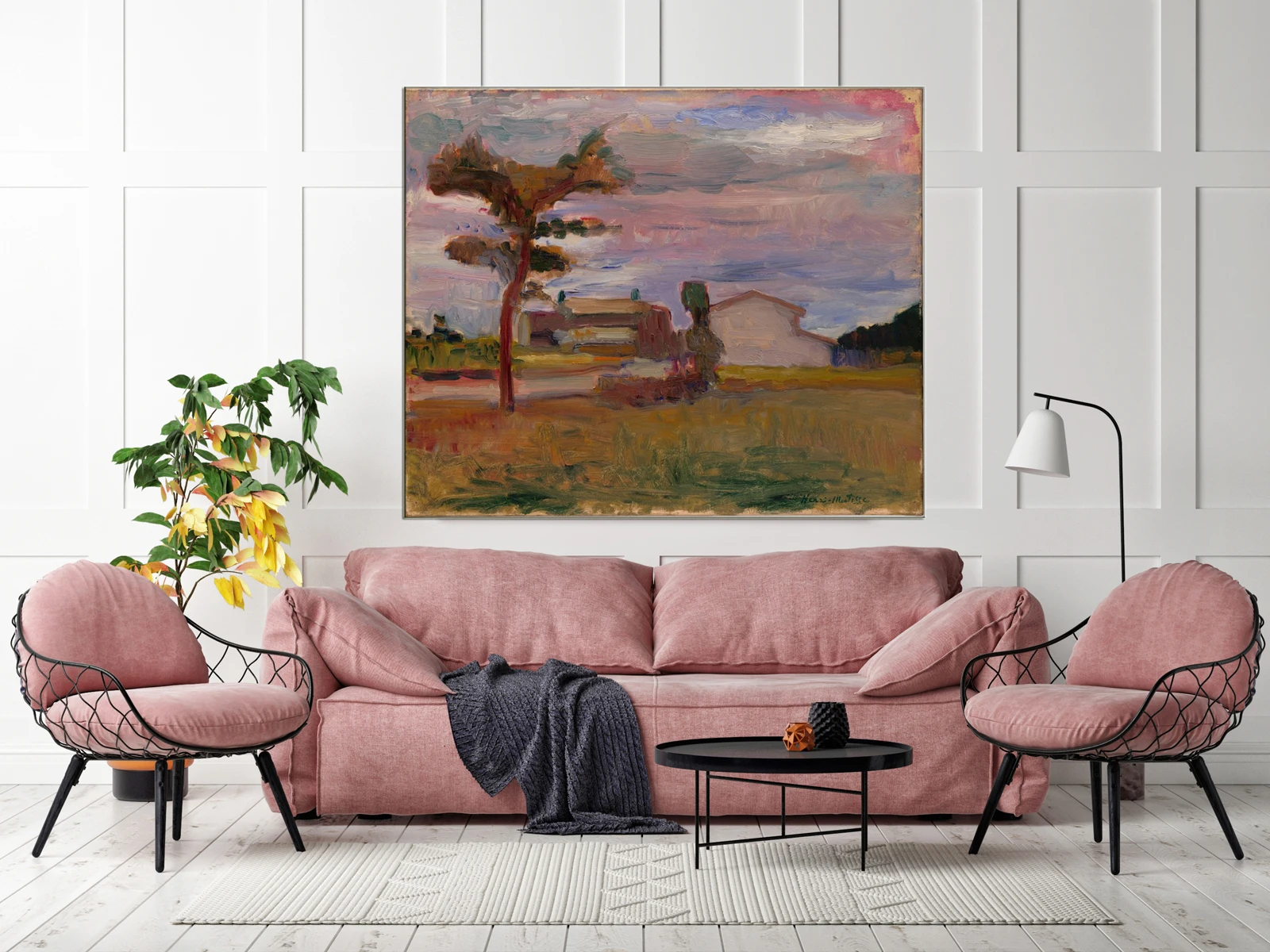 Hand Painted Oil Painting Henri Matisse Landscape Fauvism Art Canvas Wall Picture for Living Room Home Wall Decor
