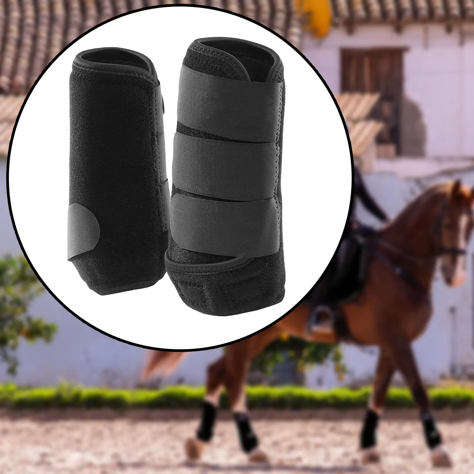 2Pcs Horses Boots Tendon Protector Shockproof Multifunction Leg Protection Front Hind Legs Guard for Riding Equestrian Equipment