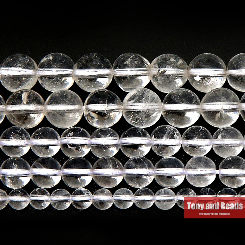 Białe popękane kryształy Przezroczyste kwarcowe luźne koraliki Frizzling Rock Popcorn Stone 15" Strand 6 8 10 12 MM Pick Size Q5