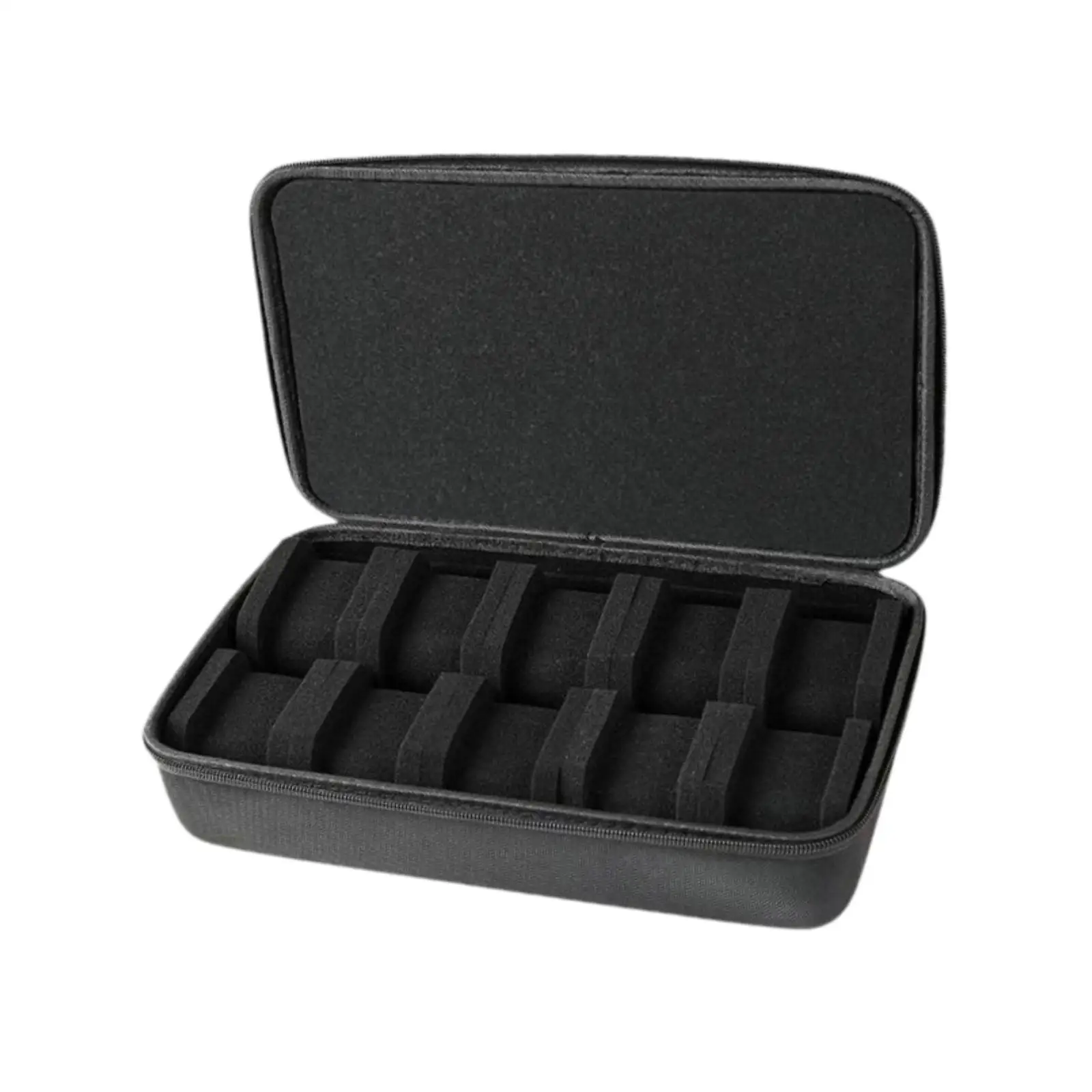 Watch Travel Case, Watch Box Carry Case, Watch Display Case for Smartwatches, Black, Large Capacity