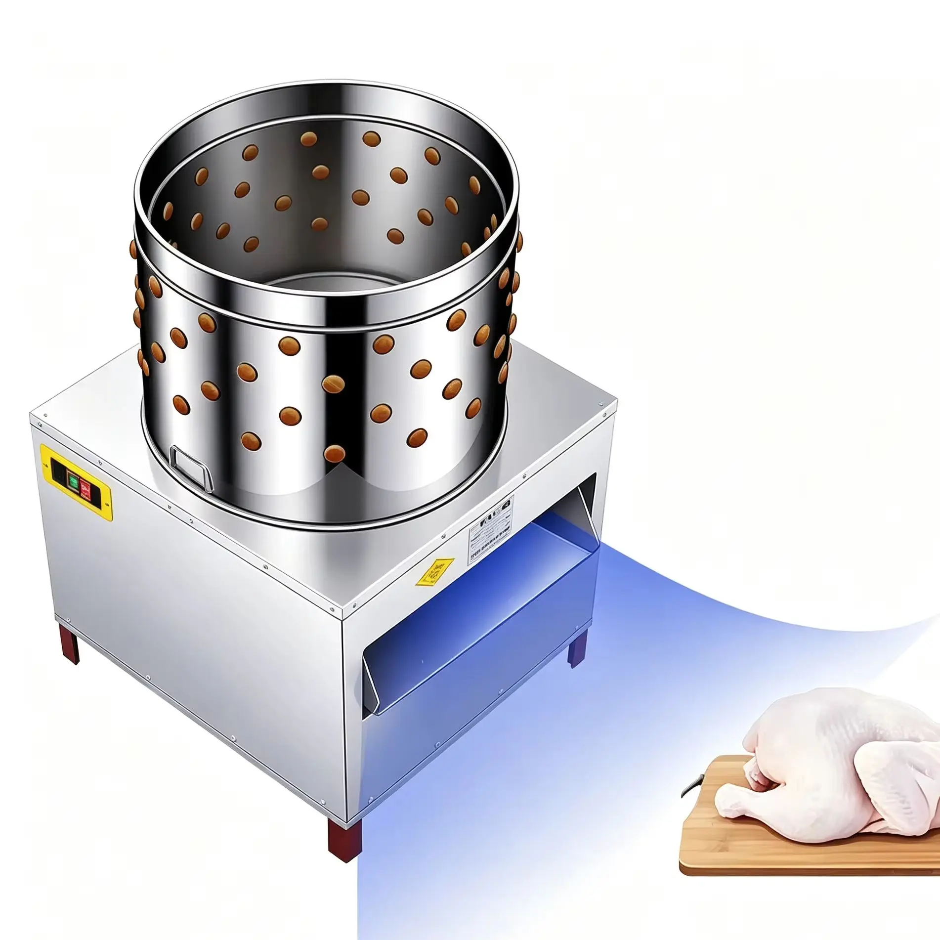 Automatic Chicken Feather Plucking Machine Stainless Steel 220V New Condition for Restaurants and Food Shops Poultry Farming