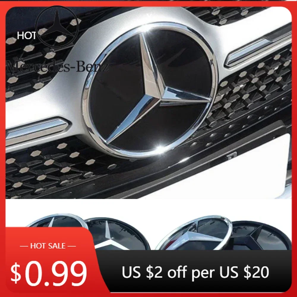 

Hot Car Sticker 1 piece for Mercedes-Benz W253 GLE/GLC/GLS/CTS-class 2016-2018 The front grille star logo badge mirror bottom 3D