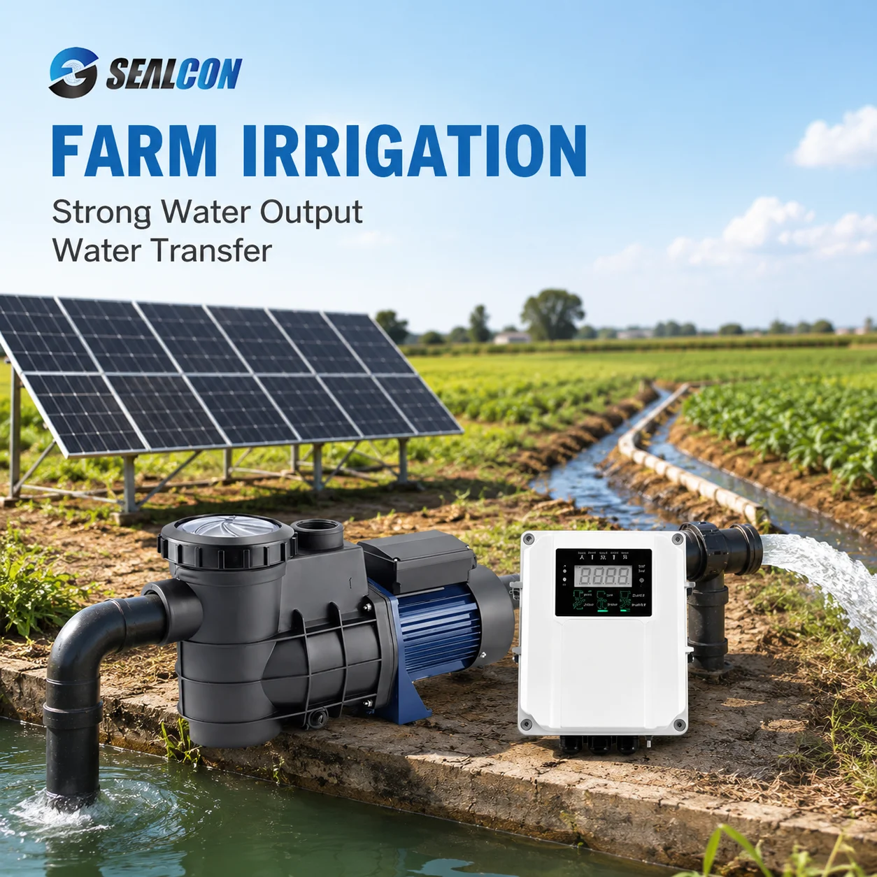 DC Solar Submersible 110-150V High Pressure Brass Impeller Solar Swimming Pool Pond Filtration Circulation Water Pump
