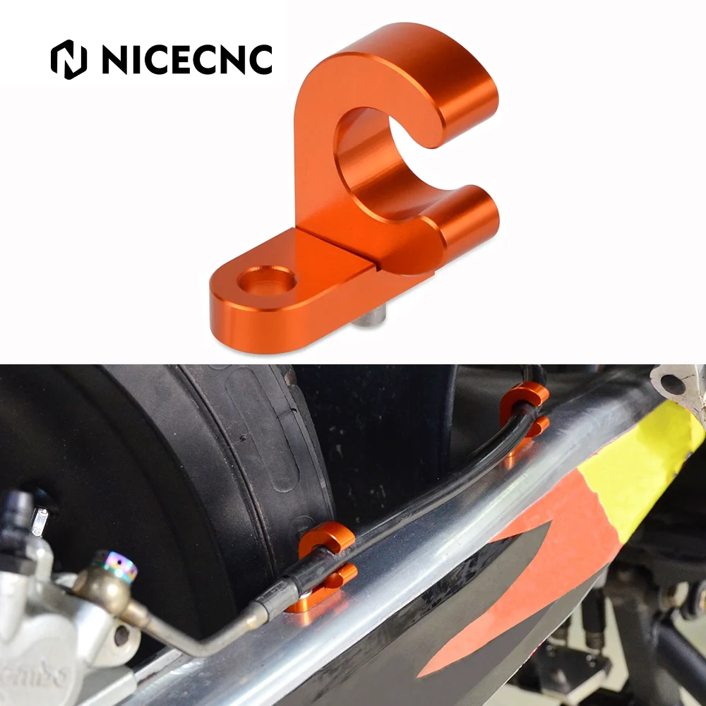 NICECNC Rear Brake Line Hose Cable Clamp Holder For KTM 525 540 550 560 620 625 640 660 EXC EXC-G MXC SMC SMR DUKE LC4 RXC SX