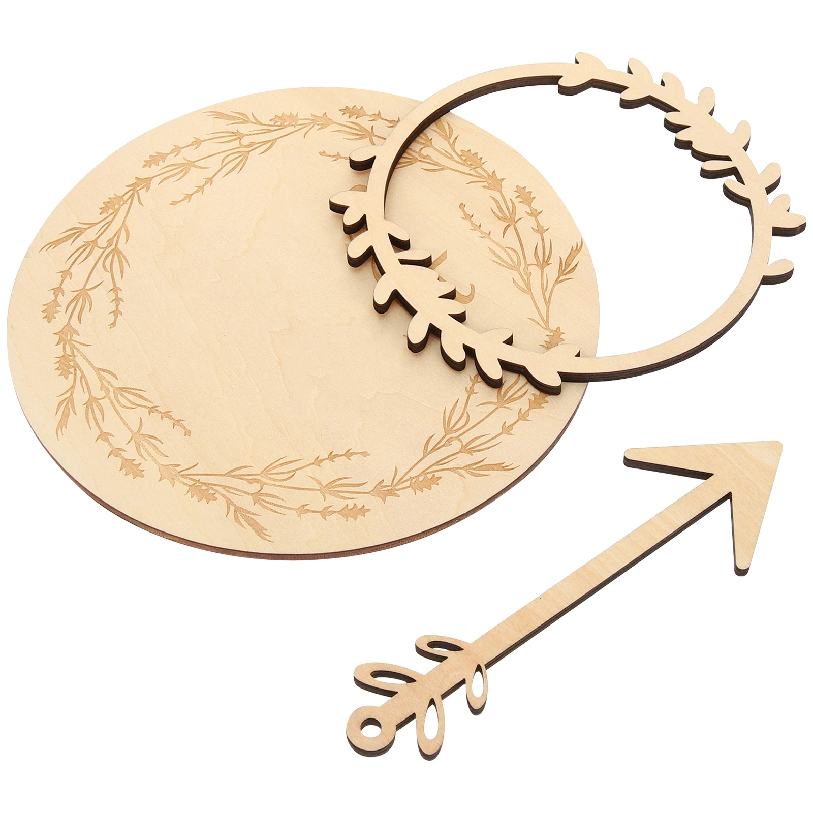 

Wooden Decoration Baby Milestone Month Signs Birth Cards Natural Design Engraving Technology Smooth Handle Photography Studio