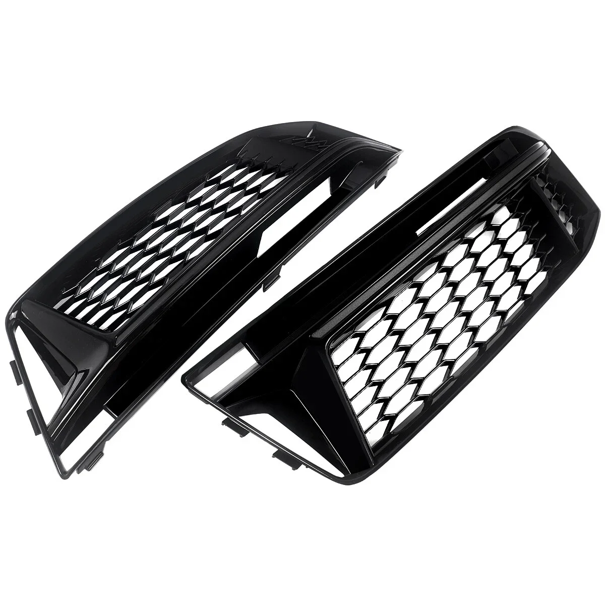 

For Audi S4 A4 Front Fog Lights Covers Case B9 S-Line 2016 2017 2018 Front Bumper Fog Light Lamp Cover Gloss Black Framework Cap