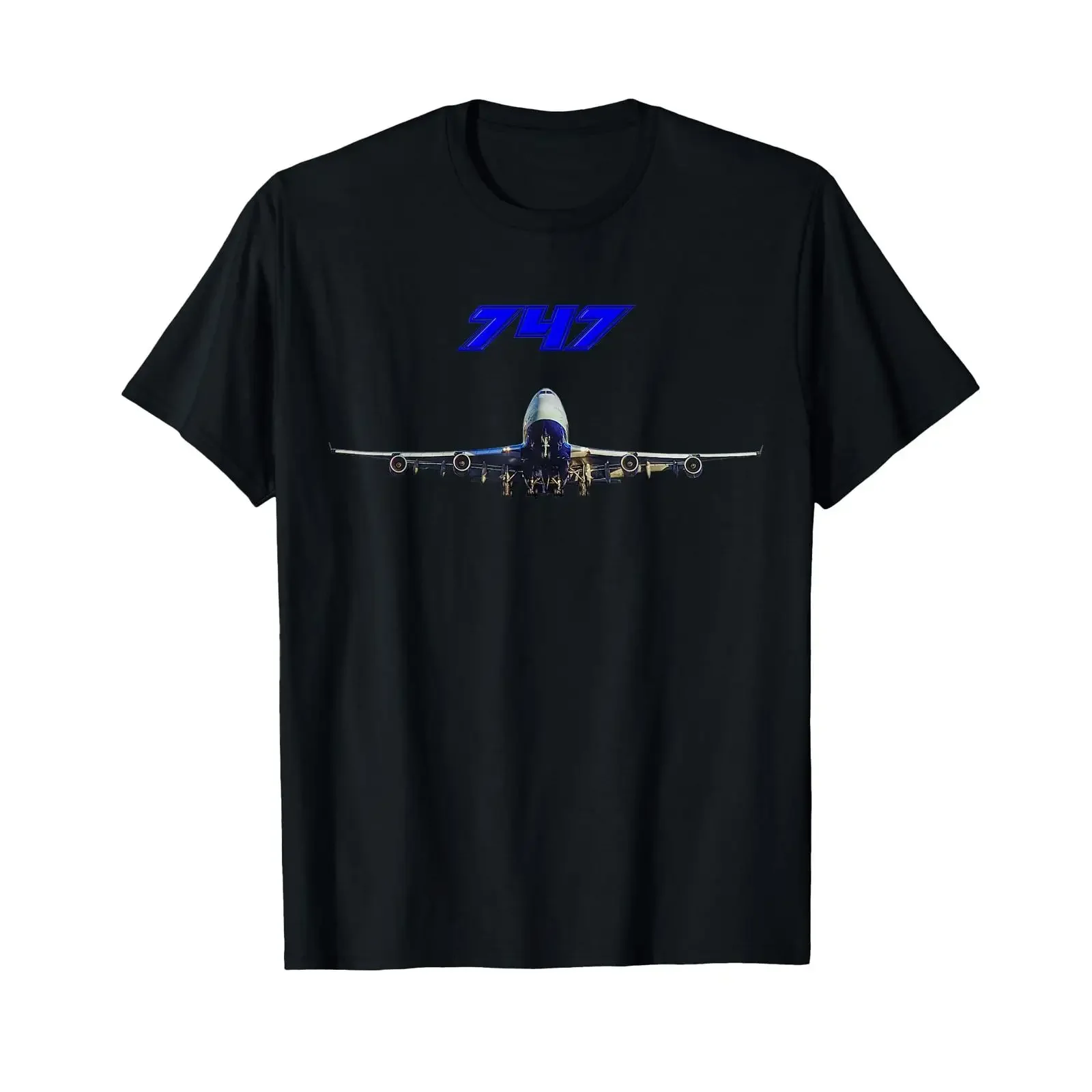 747 Passenger Plane T Shirt vintage Washed graphic Soft Casual designer clothes streetwear fashion homme Versatile Breathable