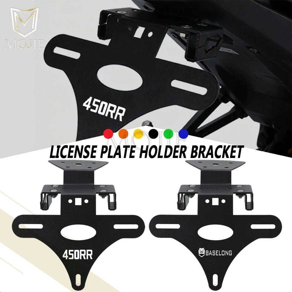 

For Kove 450RR 450-RR RR 450 rr 2024 2025 2026 Motorcycle Aluminum License Plate Bracket Holder LED Light Fender Eliminator Kits