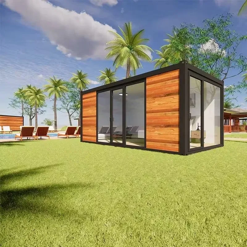 20ft 40ft حاوية منزل وحاوية مطبخ متنقلة حاوية جاهزة منزل 3 غرف نوم 2 حمام