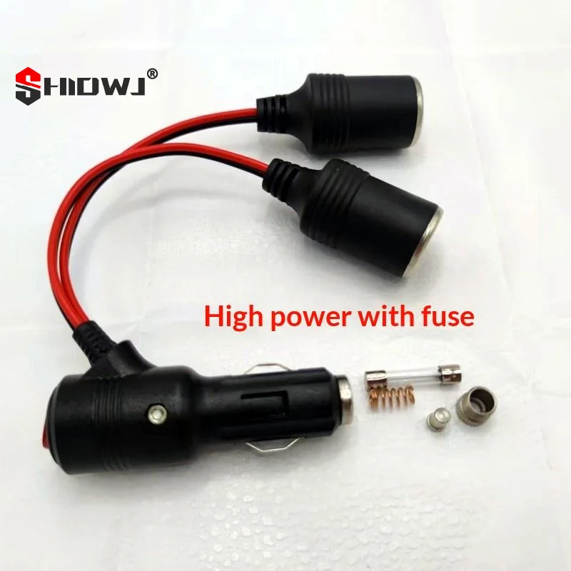 Car Cigarette Lighter Splitter Cable With On Off Switch 1 To 2 1 To 3 Power Adapter High Power Socket For Auto Electronic Devic