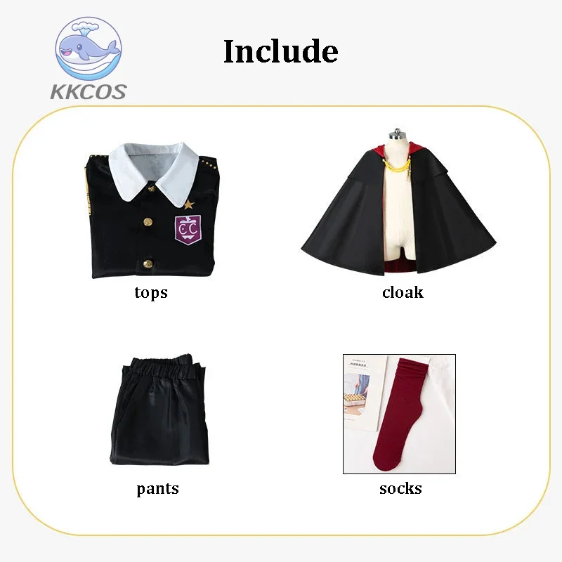 داميان ديزموند تأثيري جاسوس الأسرة تأثيري حلي شعر مستعار هالوين كوميك كون حفلة لعب الأدوار الزي عباءة للأطفال البالغين