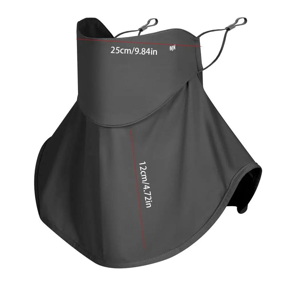 Maska z jedwabiu lodowego w jednolitym kolorze, ochrona przed promieniowaniem UV, osłona na szyję, chusta na szyję, osłona na twarz, krem przeciwsłoneczny, szalik na twarz, golf