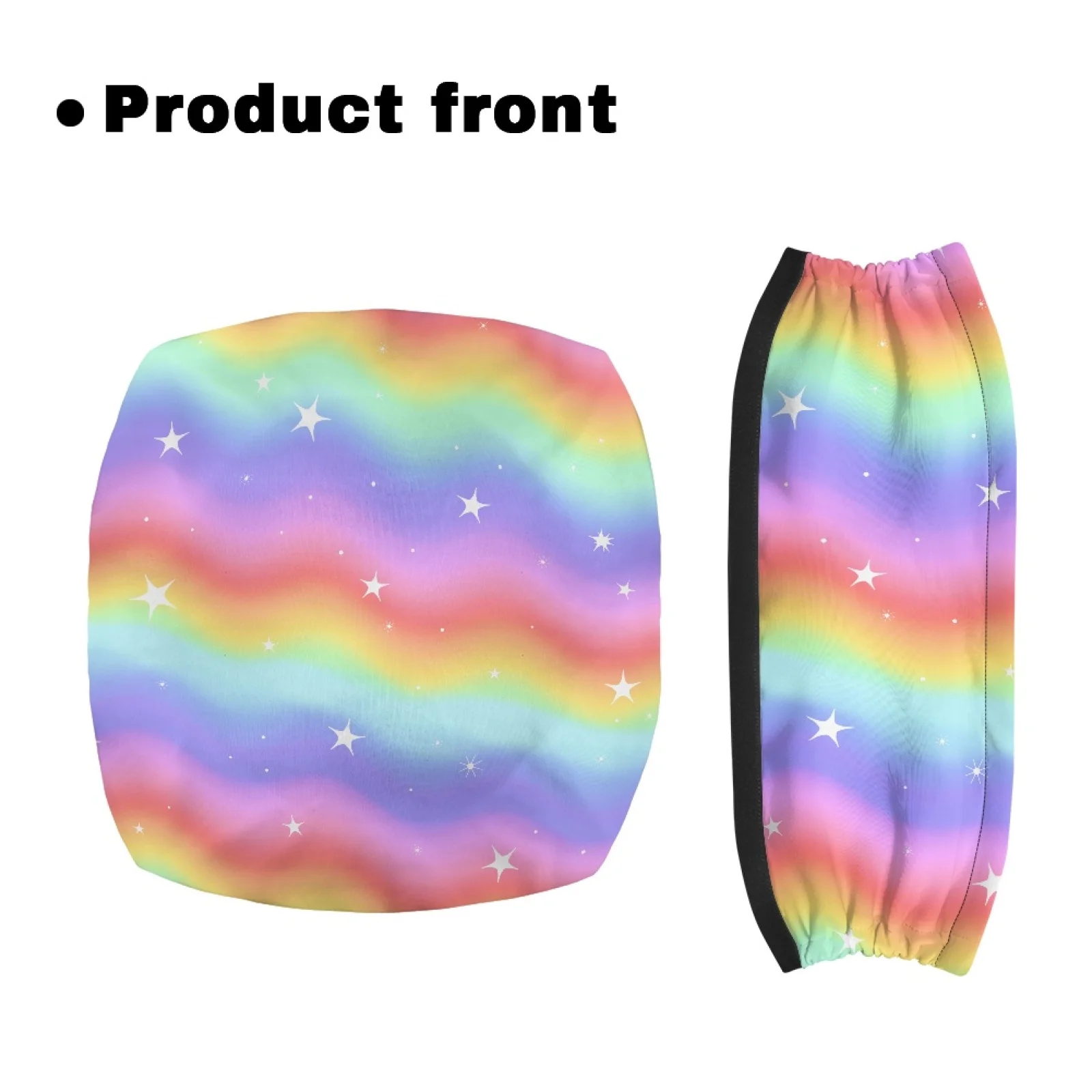 Coloranimal Rainbow Stars Set of 2 Seat and Backrest Covers Underseat Accessory Rollator Walker Seat Covers for Unisex
