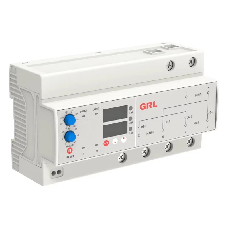 

Household CB automatic transfer switch (ATS) dual power supply 10A-80A AC 230 volts overload alarm voltage and current display