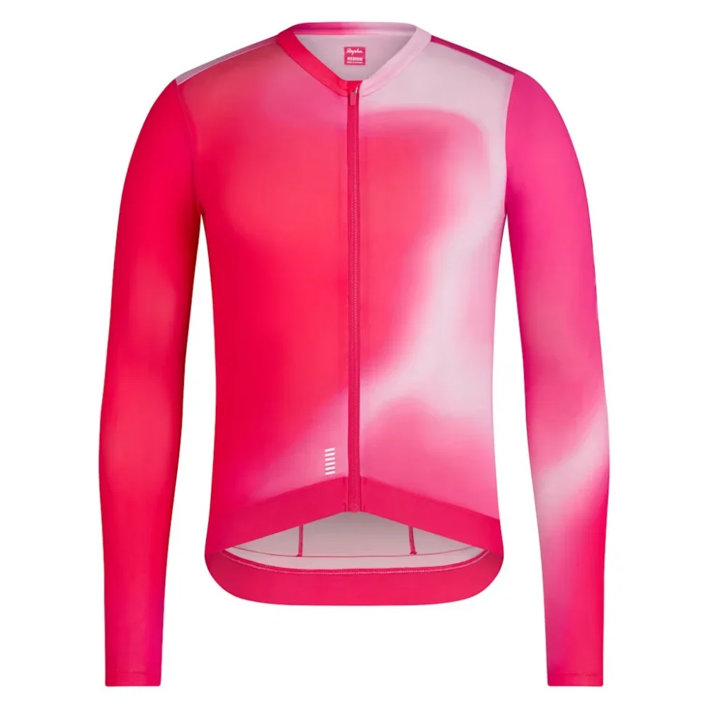 Men's High Elasticity Cycling Jersey, Long Sleeve Anti-Slip Cycling Shirt Quick-Drying Cycling Clothing for Men Cycling Apparel