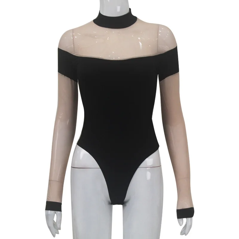 المرأة طويلة الأكمام ضيق شبكة خياطة منظور مثير نيسيي التوابل فتاة نمط سليم نيسيي 2026 موضة الشارع الاتجاه الربيع