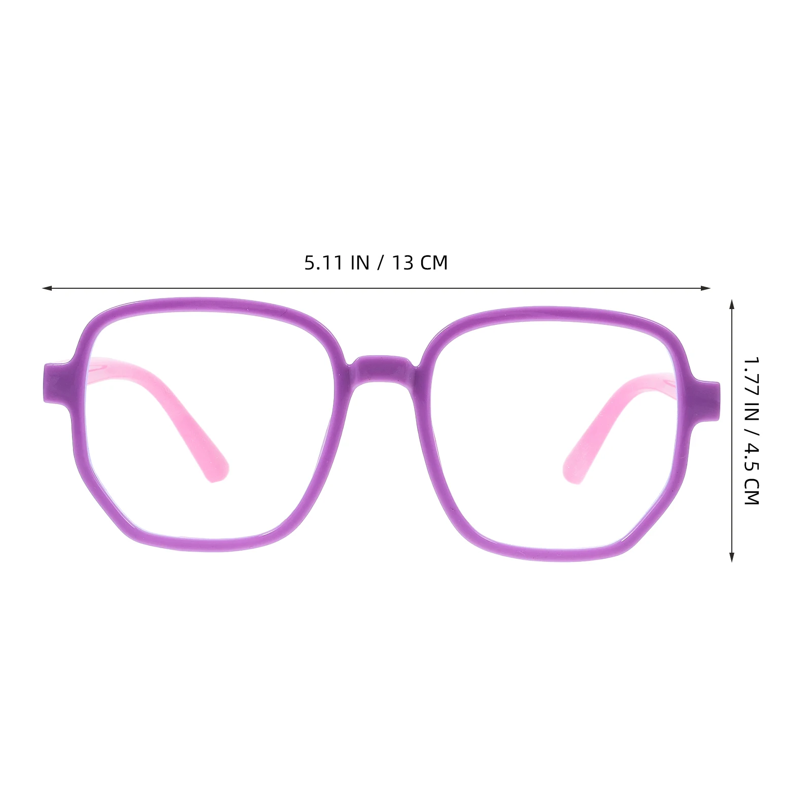

Light Glasses Kids Square Purple Frame Pink Leg Lightweight Comfortable Blue Light Blocking Reading Eye Protective