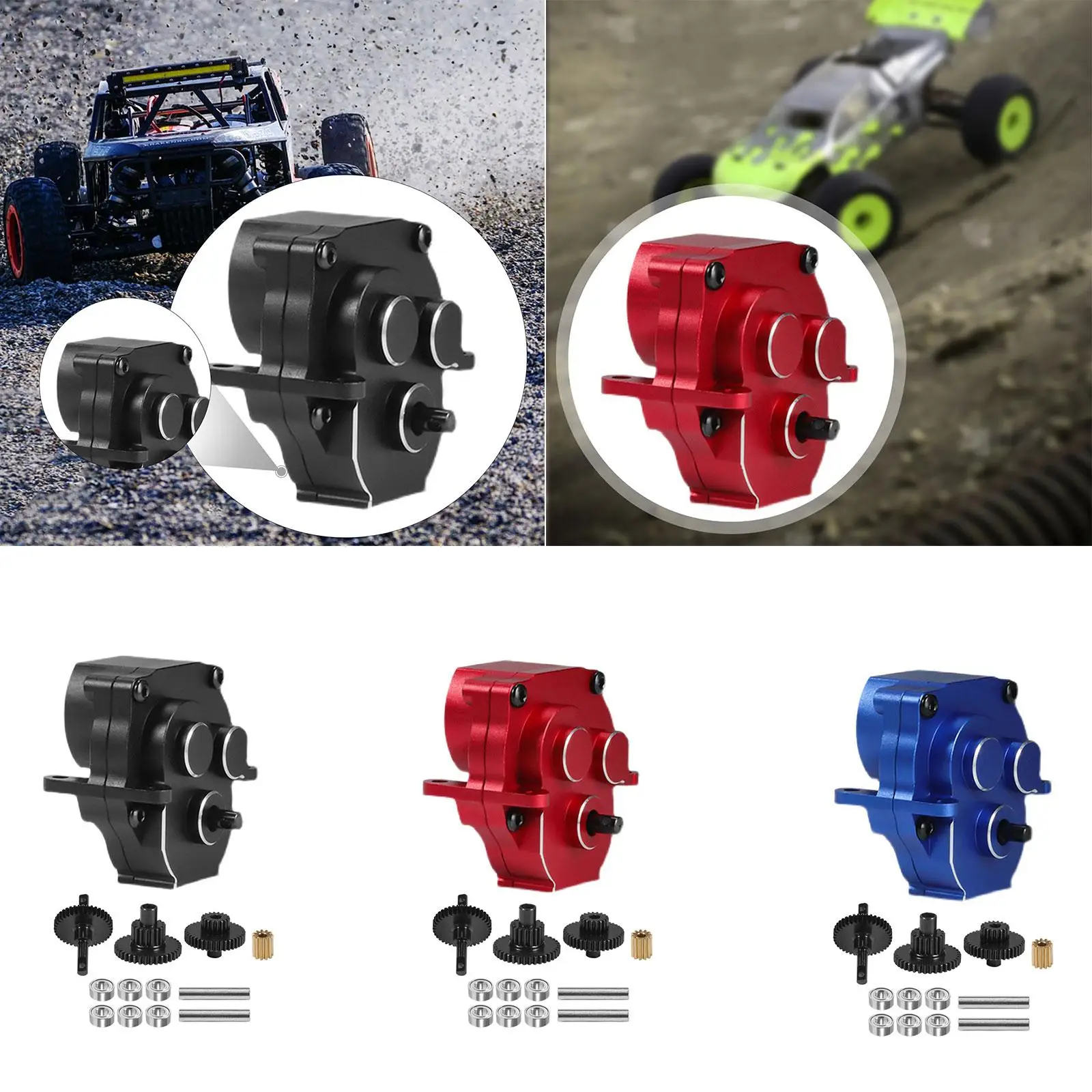 Metal Gearbox Housing Cover RC Car Parts Differential Case Replacement Accessory for TRX4M Defender 1 18
