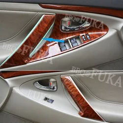 For Toyota Camry 2006 2007 2008 2009 2010 2011 4pcs ABS Inner Door Armrest Handle Cover Trim Mahogany Color Decorative