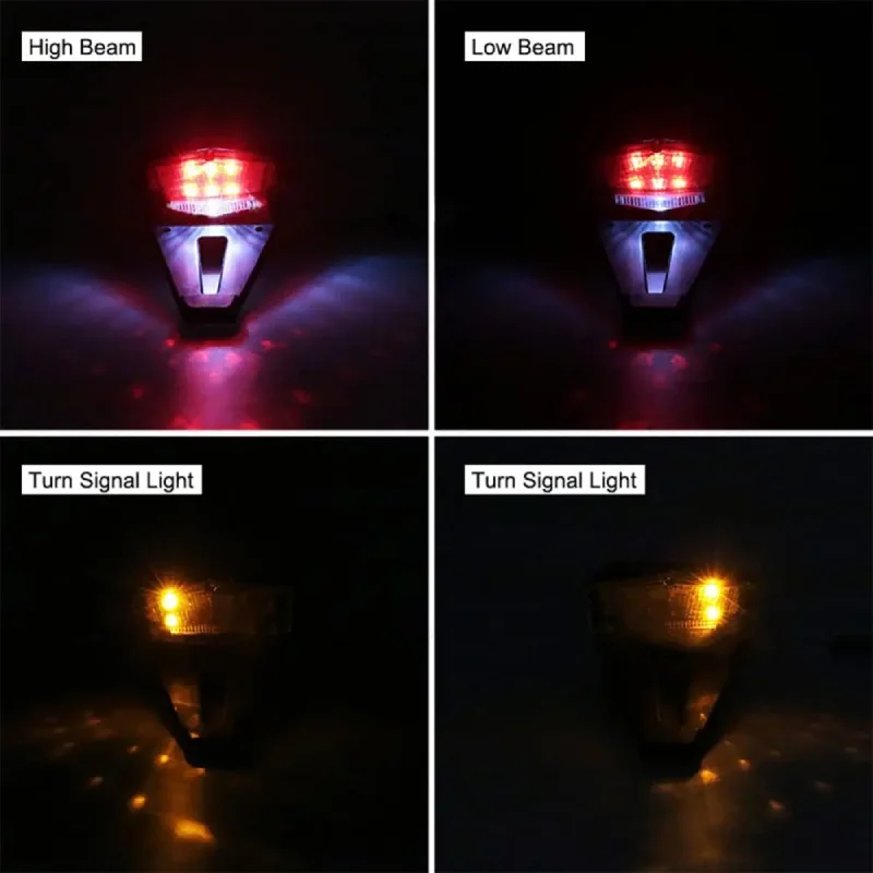 Motorcycle LED Tail Light Rear Fender Stop Brake Lights License Plate Light Bracket Holder Universal 12V For Scooter Street Bike view 6