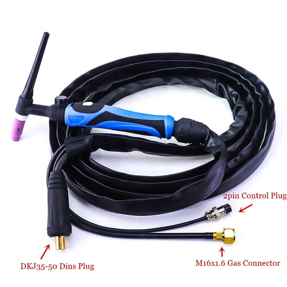 A-200 Valve 4m 13ft GTAW Gas Tungsten Arc Welding Torch WP26V TIG Torch Argon Air Cooled Torch of TIG Welding Machine