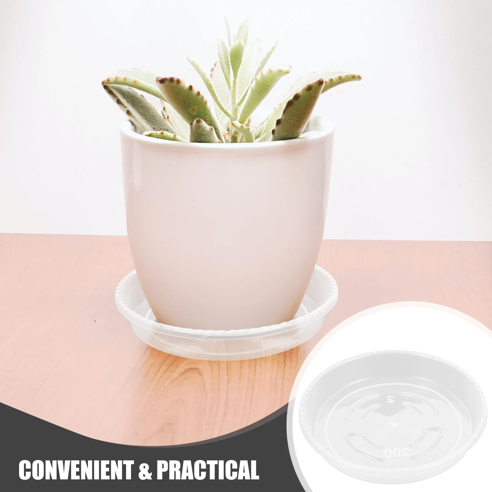 

30pcs Plastic Flowerpot Trays Anti-Slip Waterproof Base For Garden Balcony Use Durable Sun Resistant Water Holding Tray